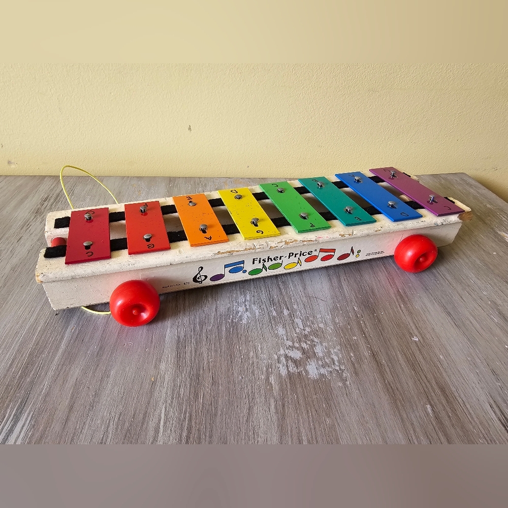 Vintage Fisher-Price Rainbow Xylophone Toy